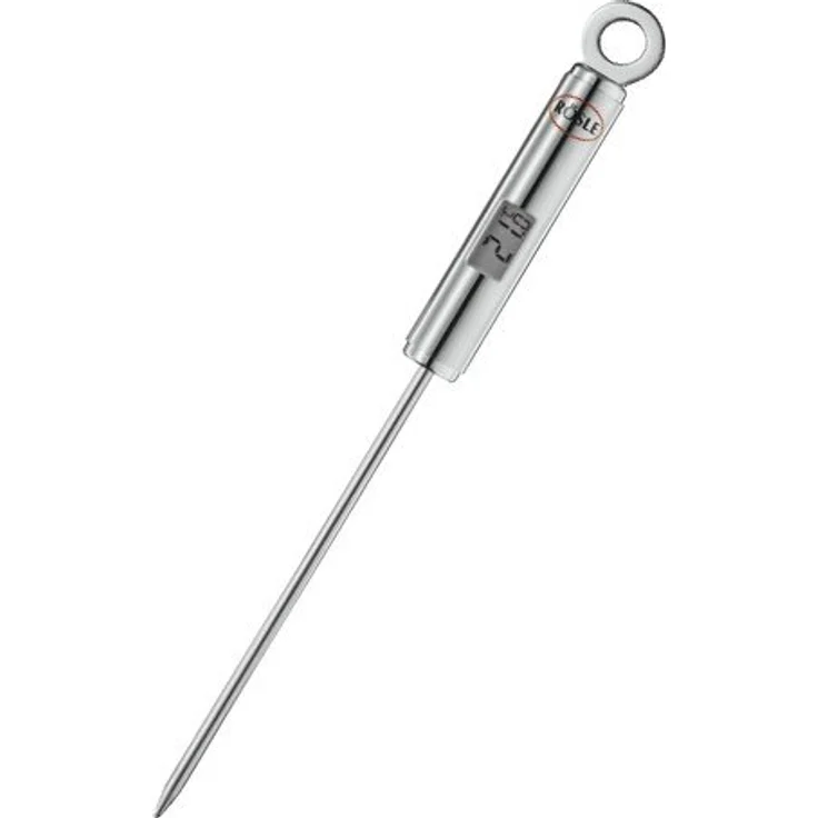RÖSLE Gourmetthermometer, Edelstahl 18-10, Länge 21,5 cm, beleuchtete Anzeige in °C und °F – Bild 1