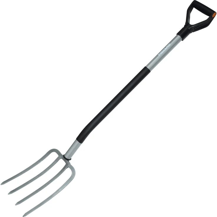 Fiskars Spatengabel für harte, steinige Böden, Mit 4 Zinken, Länge 122 cm, Hochwertiger Borstahl, Grau-Schwarz, Ergonomic, 1001413 - Preisvergleich – Bild 1