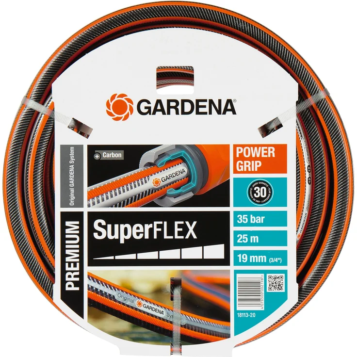 GARDENA Premium SuperFLEX Schlauch 19 mm (3-4 Zoll), 25 m: Gartenschlauch mit Power-Grip-Profil, 35 bar Berstdruck, hochflexibel, formstabil, UV-beständig (18113-20) – Bild 2