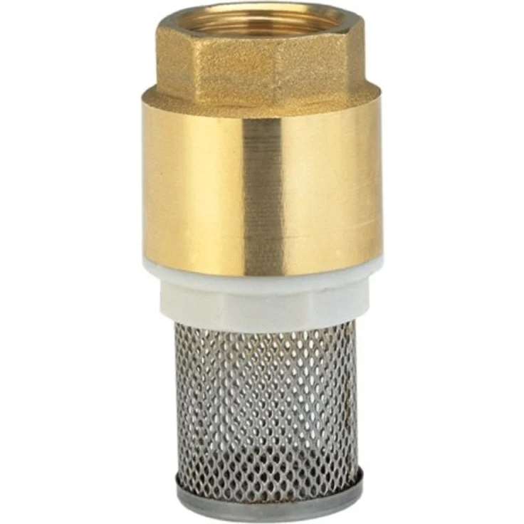 Gardena Messing-Fußventil: Rückschlagventil, 26.5 mm (G 3-4 Zoll)-Gewinde zum Anschluss an Pumpen, inklusive Saugkorb, Ventilkegel und Dichtung (7220-20) – Bild 1