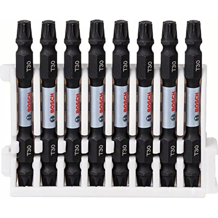 Bosch Professional Accessories 2608522341 Bosch Professional 8tlg. Doppelschrauber Set Torx (Impact Control, 8 x T30-T30 Bits-Länge: 65mm, Pick and Click) – Bild 1
