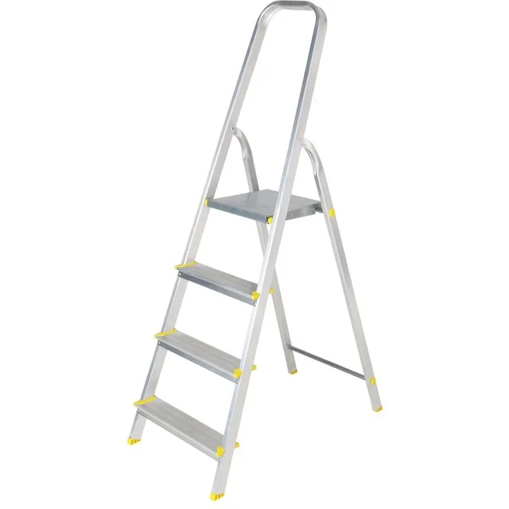 axentia 127997 Trittleiter 4-Stufig - Aluleiter klappbar