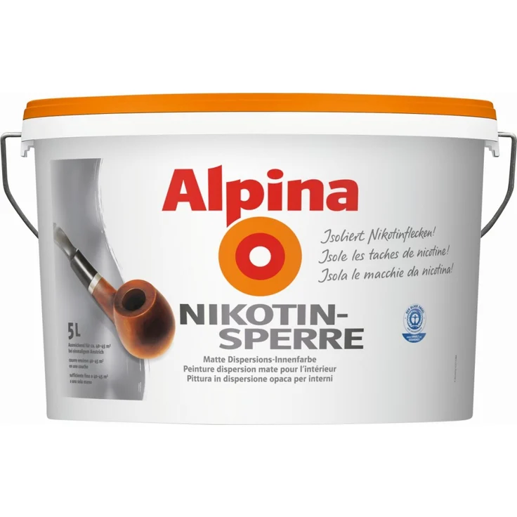 Alpina Nikotinsperre 5 l, weiß, matt – Bild 1