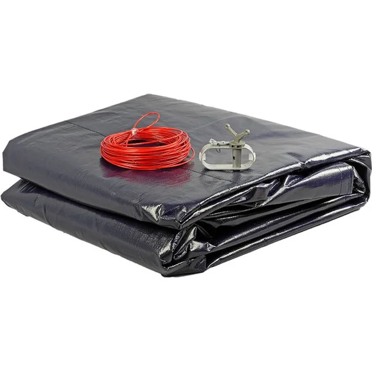 POOL Total Pool Abdeckplane 200g-m² für Rundbecken blau-schwarz für Ø 7,50-8,00 m Rundpool | Premium Qualität