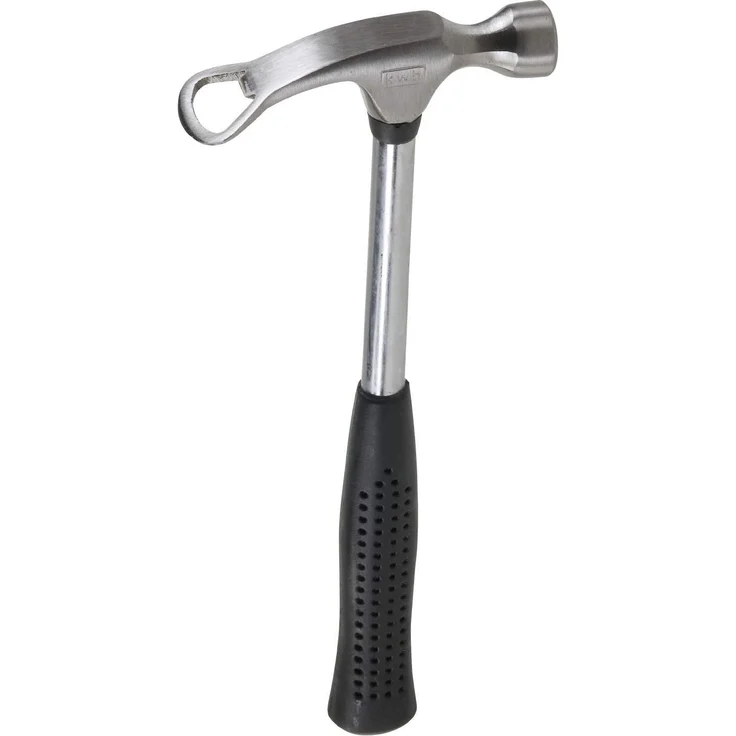 kwb 445992 Feierabend-Hammer mit Bier-Öffner, Kapsel-Heber, ideal als Geschenk für Männer, m. Gummi-Griff