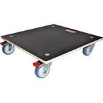 WAGNER Pflanzenroller Maxigrip 58 x 58 x 14,5 cm I Pflanzenroller für Außenbereich + Innenbereich I Transportroller aus Holz FSC I 2 Total-Feststeller I Tragkraft 300 kg I Made in Germany - 20135801