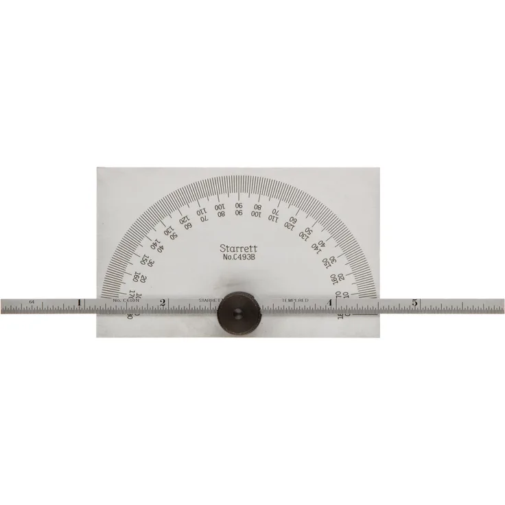 Starrett c493b, Winkelmesser und Tiefenmesser 0 180, 15,2 cm Klinge Länge