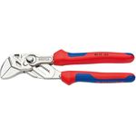 KNIPEX 86 05 180 SB Zangenschlüssel Zange und Schraubenschlüssel in einem Werkzeug mit Mehrkomponenten-Hüllen verchromt 180 mm