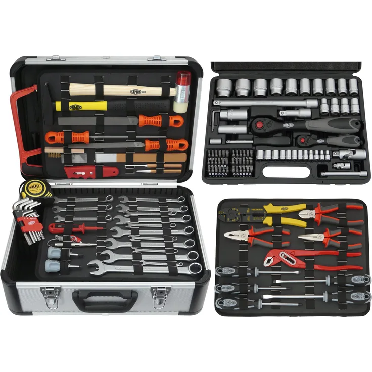 Famex 723-47 Mechaniker Werkzeugkoffer Komplettset, 130-170-teilig