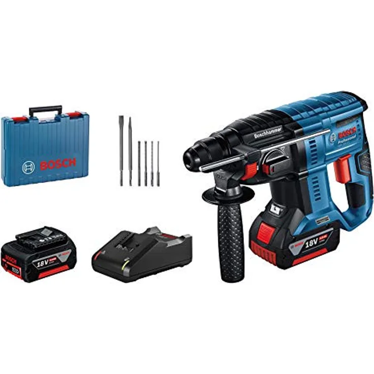 Bosch Professional 18V System Akku Bohrhammer GBH 18V-21 max. Schlagenergie 2 J Ladegerät GAL 18V-40
