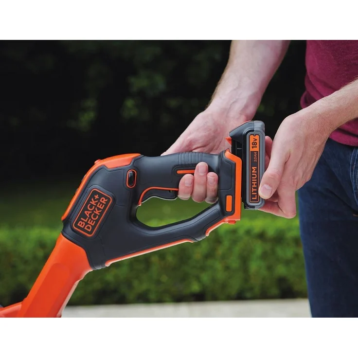 Black+Decker Akku-Rasentrimmer (18V 2,0Ah, 28 cm Schnittbreite, automatische Fadenverlängerung (AFS) für größere Flächen geeignet, ohne Akku und Ladegerät) STC1820PCB – Bild 6
