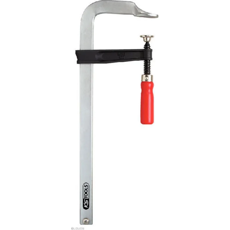 KS TOOLS Schraubzwinge mit Holz-Griff 1500/120mm TEMPER-Guß-Stahl