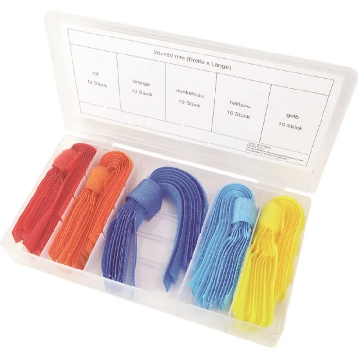 HM Müllner Klettband Sortiment 50 tlg. Klettverschluss Klett HM Müllner BOX-KB50
