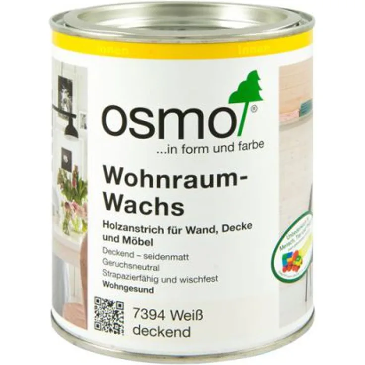 Osmo Wohnraum-Wachs Weiß Deckend 0,75 l - 13100230