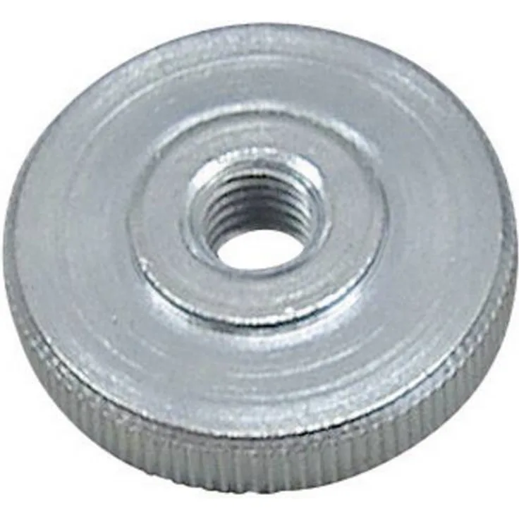 TOOLCRAFT DIN 467 - 5 ZN Rändelmuttern M4 DIN 467 Stahl verzinkt 10St.