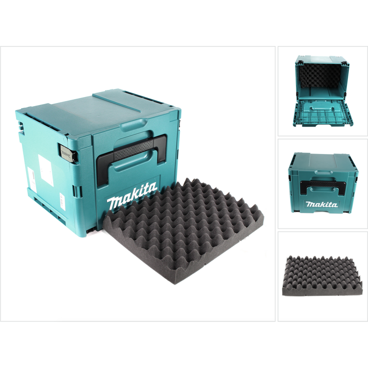 Makita MAKPAC 4 Systemkoffer - mit Universaleinlage für Makita 18 V Akku Geräte Schrauber Sägen Schleifer