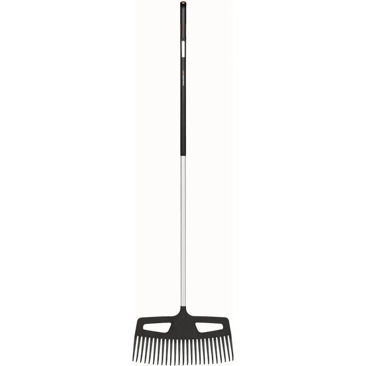 Titel: Fiskars Laubbesen mit extrem strapazierfähigen Zinken, Länge: 176 cm, Breite: 49 cm, Schwarz-Orange, Aluminium-Kunststoff, L, Xact, 1027037