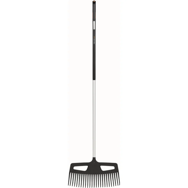 Titel: Fiskars Laubbesen mit extrem strapazierfähigen Zinken, Länge: 176 cm, Breite: 49 cm, Schwarz-Orange, Aluminium-Kunststoff, L, Xact, 1027037 – Bild 1