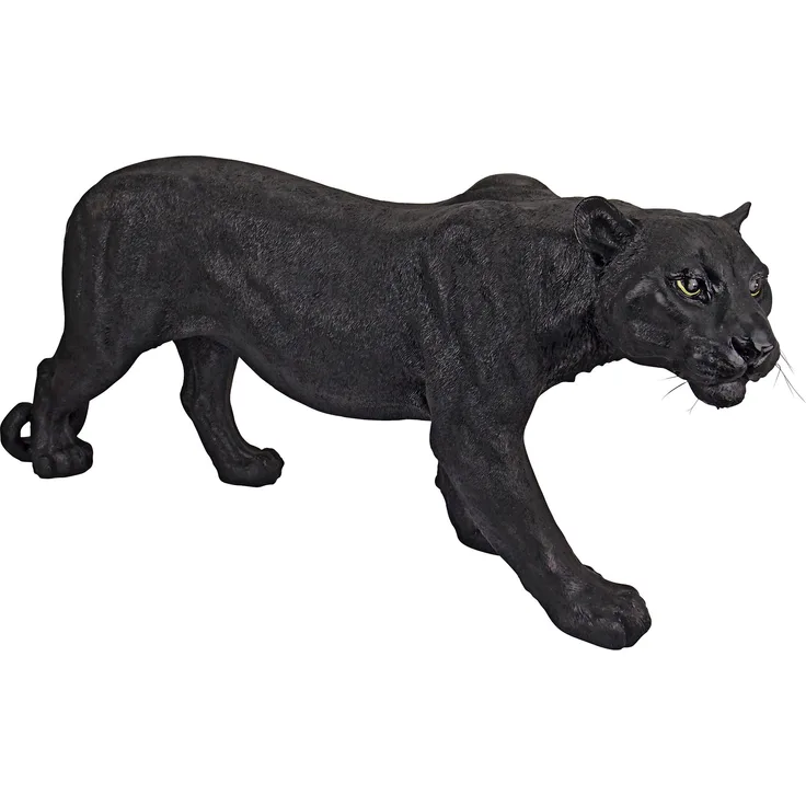 Design Toscano Raubtier im Schatten, Schwarzer Panther - Gartenfigur