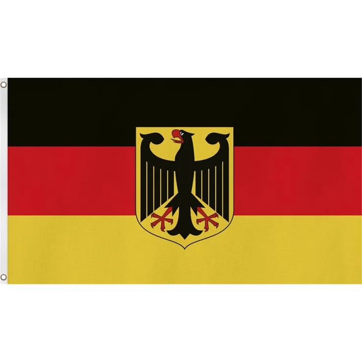 Deutschland Flagge Großformat 250 x 150 cm wetterfest Fahne Farbe Deutschland mit Adler