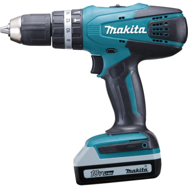 Makita HP457DWE 10 - 18V G-Serie Akku Schlagbohrschrauber (2 x 1,3 Ah) mit Ladegerät im Koffer – Bild 3