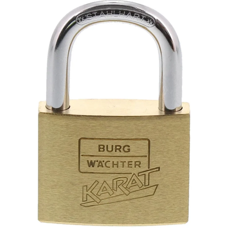 BURG-WÄCHTER Karat 217 40-6 SB Zylinder-Vorhangschloss, Bügelstärke: 6 mm, Bügelhöhe: 23,5 mm – Bild 1