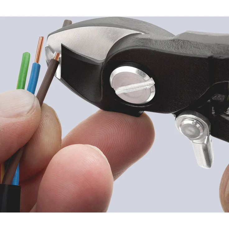 KNIPEX 95 41 165 Kabelschere mit Abisolierfunktion mit Kunststoff überzogen 165 mm – Bild 4