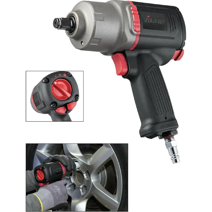 Vigor V3653 12,5 = 1-2'' Schlagschrauber mit Einhand-Umschaltfunktion rechts- links