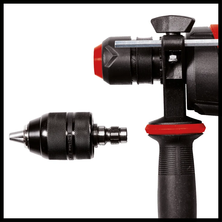 Einhell Bohrhammer TE-RH 28 5F (950W, Schlagzahl 4.500-Min, 3 J Schlagstärke, Dauerlaufarretierung, pneumatisches Schlagwerk, SDS-Plus, Drehzahl-Elektronik, Metall-Bohrtiefenanschlag, inkl. E-Box) – Bild 3