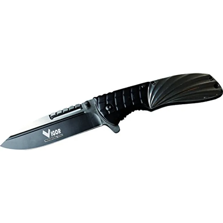 Vigor 4413012 Messer Klappmesser Modell Eule, Schwarz