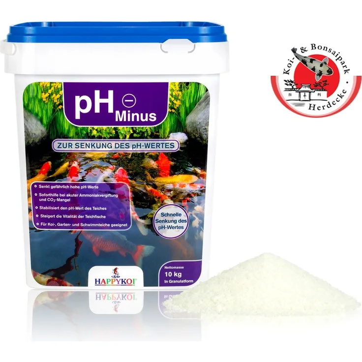 HAPPYKOI PH Minus zur Senkung des pH Wertes im Teich in Granulatform 5 Kg
