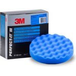 2x 3M 50388 Ultrafine SE Anti-Hologramm Polierschwamm blau Durchmesser 150mm