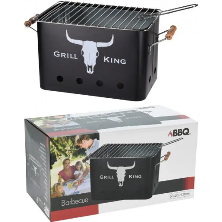 Grillschweine BBQ Holzkohlegrill Standgrill Tischgrill Rechteckig Schwarz