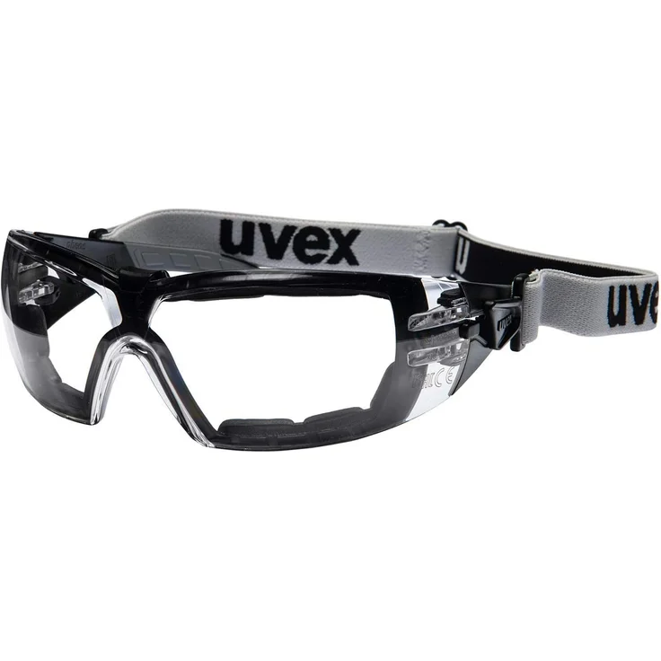 Uvex Pheos Guard Schutzbrille - Supravision Extreme - kratzbeständig Einheitsgröße Transparente Gläser Schwarz-Grau – Bild 2