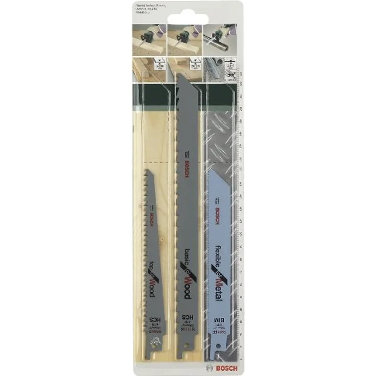 Bosch 2609256715 DIY Säbelsägeblattset 3-teilig S922EF BIM - S644D HCS - S1111K HCS