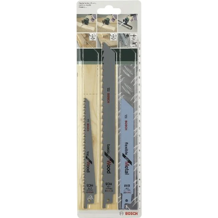 Bosch 2609256715 DIY Säbelsägeblattset 3-teilig S922EF BIM - S644D HCS - S1111K HCS
