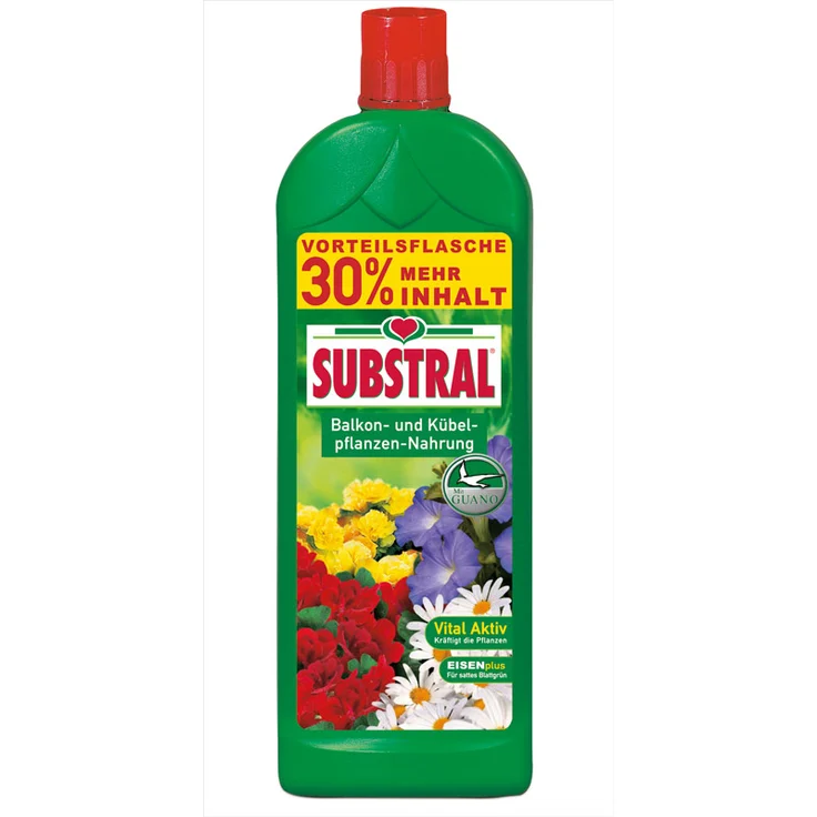 SUBSTRAL Balkon & Kübelpflanzen Nahrung mit Guano, 1,3 Liter