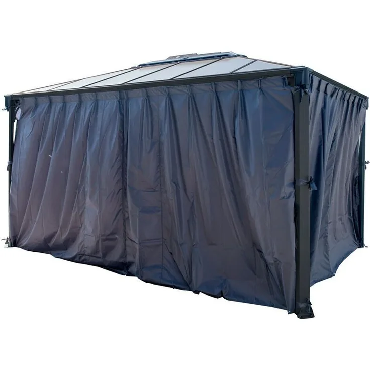 Aluminium Gazebo Pavillon Milano 4300 - Martinique 5000 Vorhänge Seitenteile - Palram