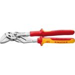 KNIPEX 86 06 250 Zangenschlüssel Zange und Schraubenschlüssel in einem Werkzeug isoliert mit Mehrkomponenten-Hüllen, verchromt 250 mm