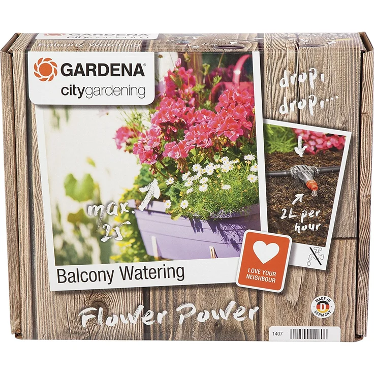 GARDENA city gardening Balkon Bewässerung: Vollautomatisches Blumenkastenbewässerungs-Set, für bis zu 6 m Balkonkästen, 13 Programme (1407-20) – Bild 4