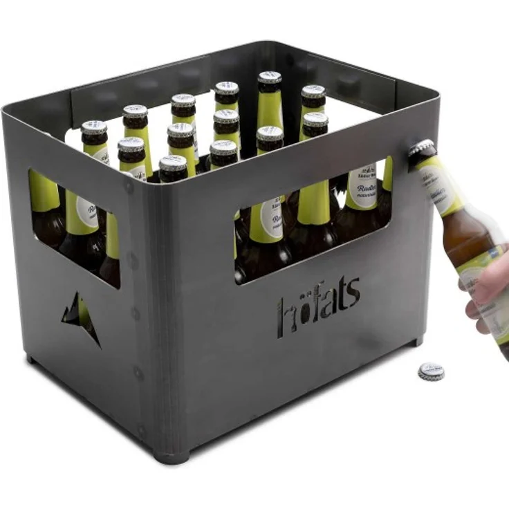 höfats - BEER BOX Feuerkorb - Getränkekiste, Feuerkorb, Grill und Hocker in einem - für Garten und Terrasse - Corten-Stahl - Rost-Optik – Bild 2