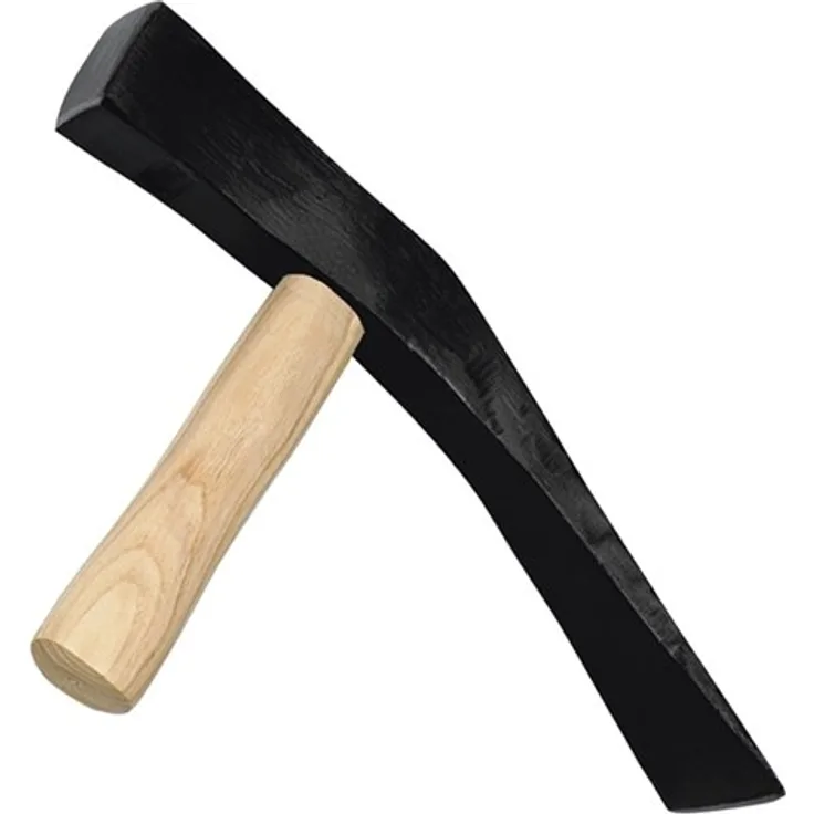 Haromac 30175260 Pflasterhammer 2000 g, Rheinische Form, geschmiedet, mit Hartholz-Stiel