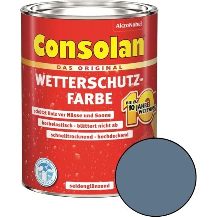 Consolan Wetterschutz-Farbe Taubenblau 750 ml