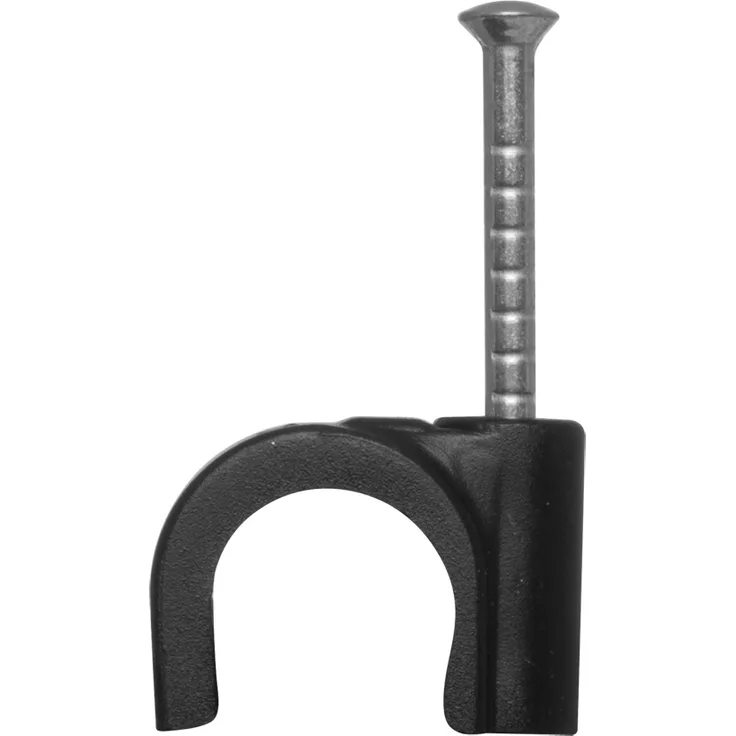 OBO BETTERMANN ISO-Nagel-Clip mit Nagel tiefschwarz 12x35mm