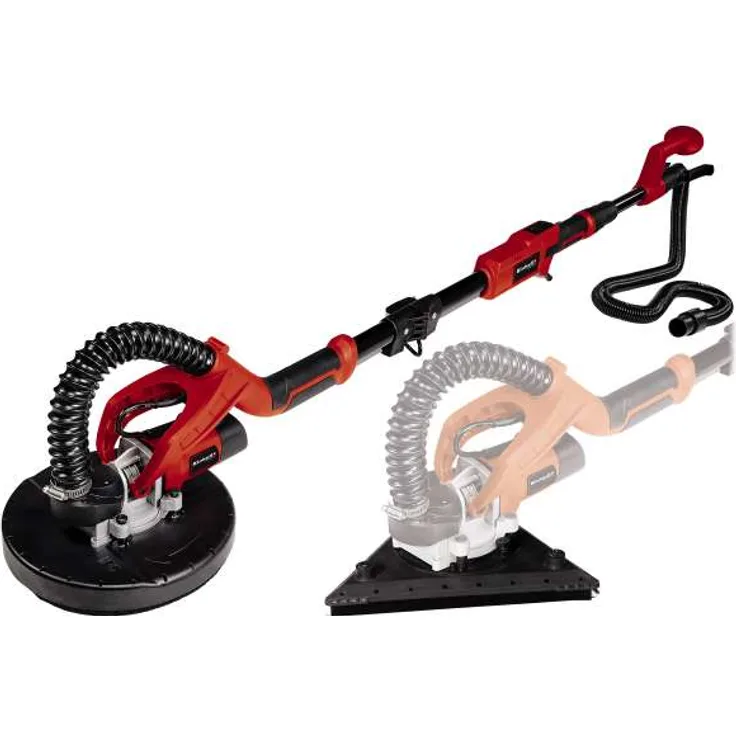 Einhell Trockenbauschleifer TE-DW 225 X (750 W, wechselbarer Schleifteller, Bürstenkranz gefedert, bis 165 cm Teleskop-Stiel, inkl. Schleifscheiben + Gitterleinen im Koffer)