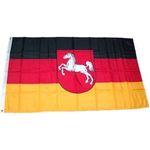 MM Niedersachsen Flagge/Fahne, 150 x 90 cm, wetterfest, mehrfarbig, 16196