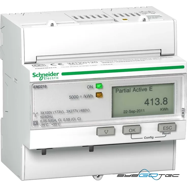 Schneider Energiezähler IEM3210 3P plus N 5A Pulse Mid A9MEM3210