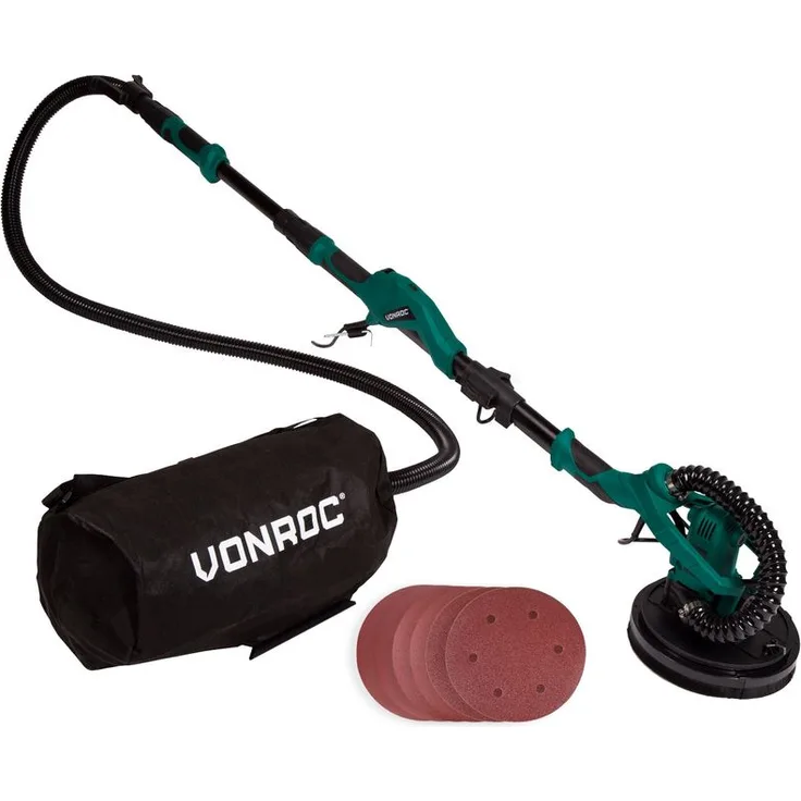Vonroc - Deckenschleifer Wandschleifer 1050W - Ideal für Decke und Wand 180 mm