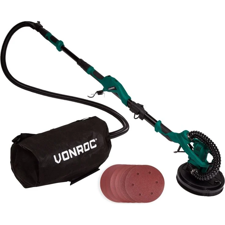 Vonroc - Deckenschleifer Wandschleifer 1050W - Ideal für Decke und Wand 180 mm – Bild 1