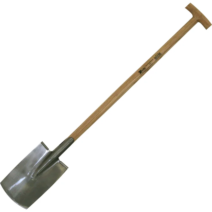 Xclou Garden Damen-Doppelfederspaten pol. T-Stiel, Mehrfarbig, Gesamtlänge ca. 110 cm, Stiellänge ca. 74 cm, Arbeitsbreite ca. 16 cm